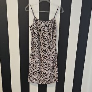 a new day Animal Print Mini Dress - Black and Cream